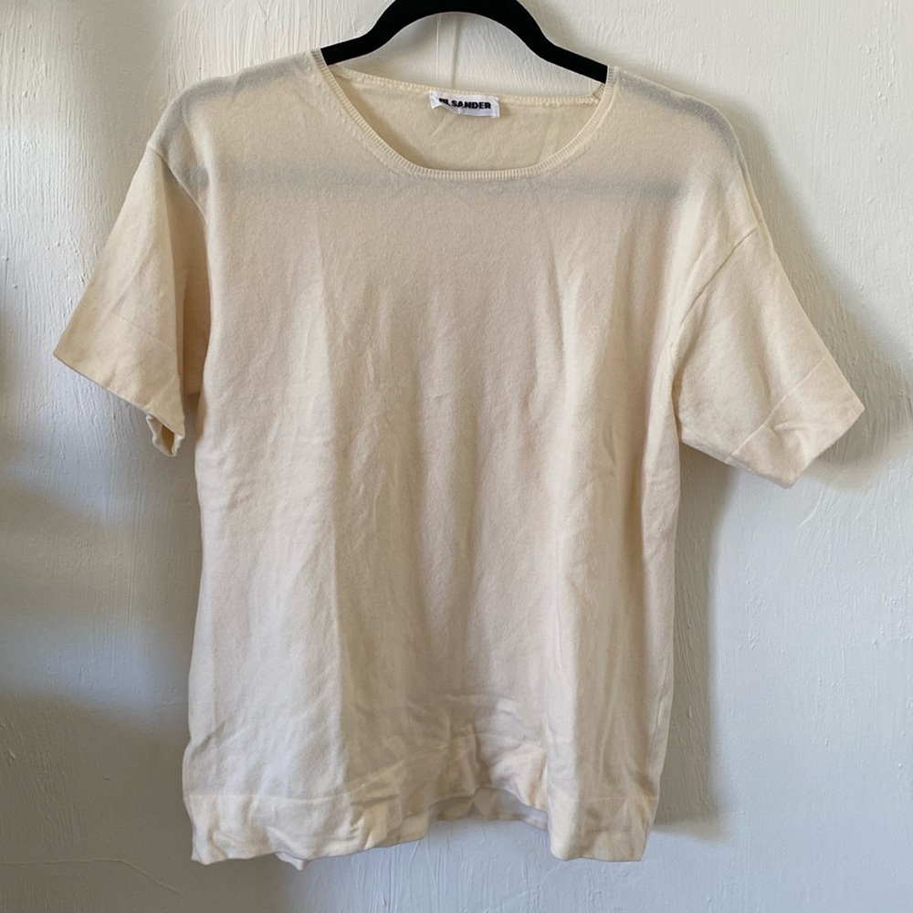 Jill Sander Short Sleeve Wool Tee size 42 (med/lg)